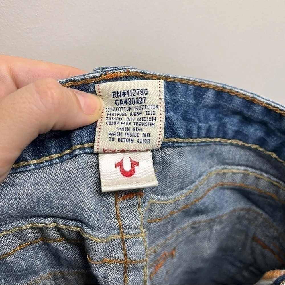 VINTAGE True Religion Two Toned Bootcut Jeans Women’s Size 30 - Picture 12 of 12